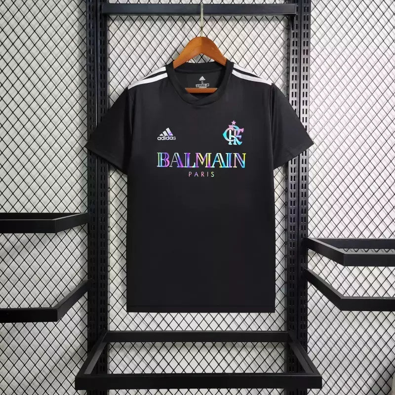 Camisa Flamengo x Balmain Edition Casual - Preto Refletivo