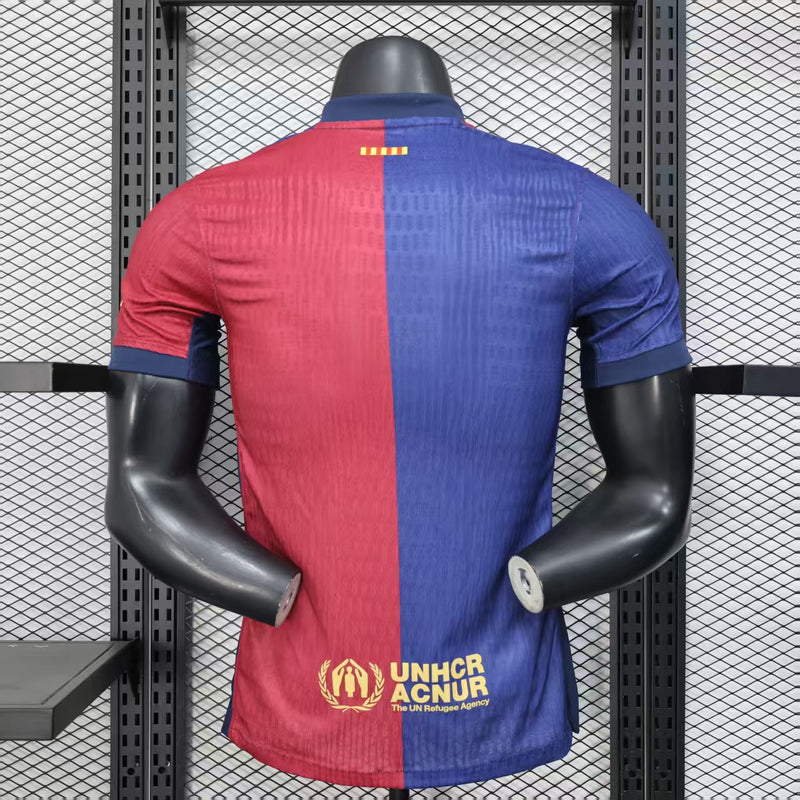 Camisa Barcelona Edição Especial Travis Scott Home 24/25 Jogador - Azul e Vermelha