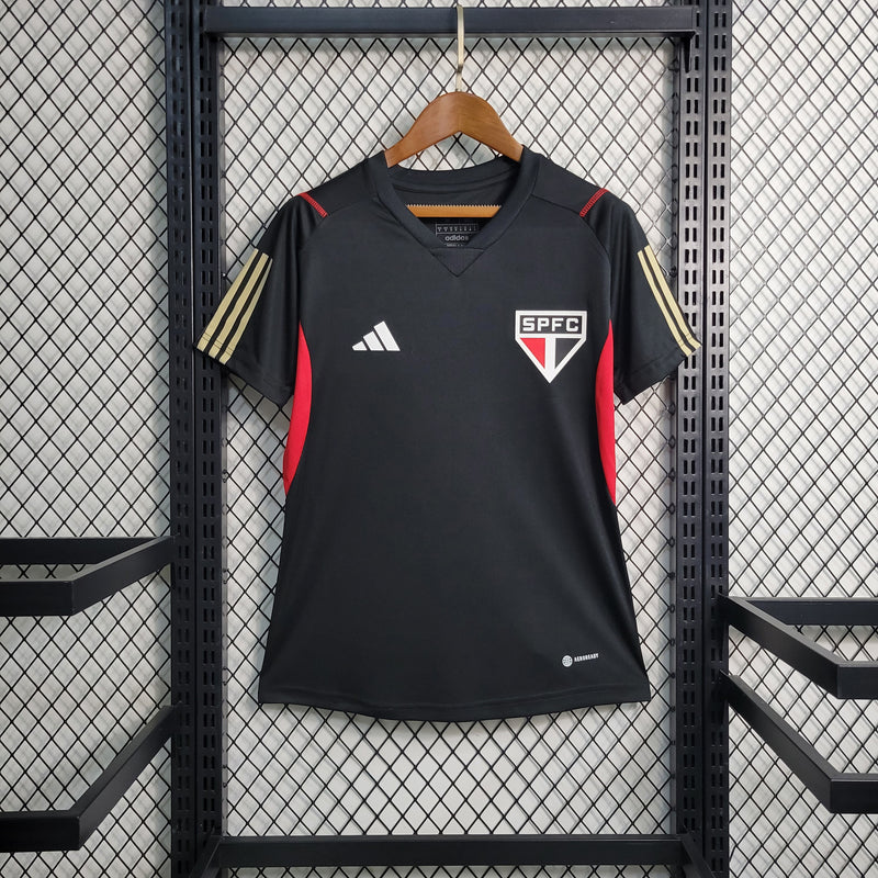 Camisa São Paulo Treino 23/24 - Adidas Feminina Preto