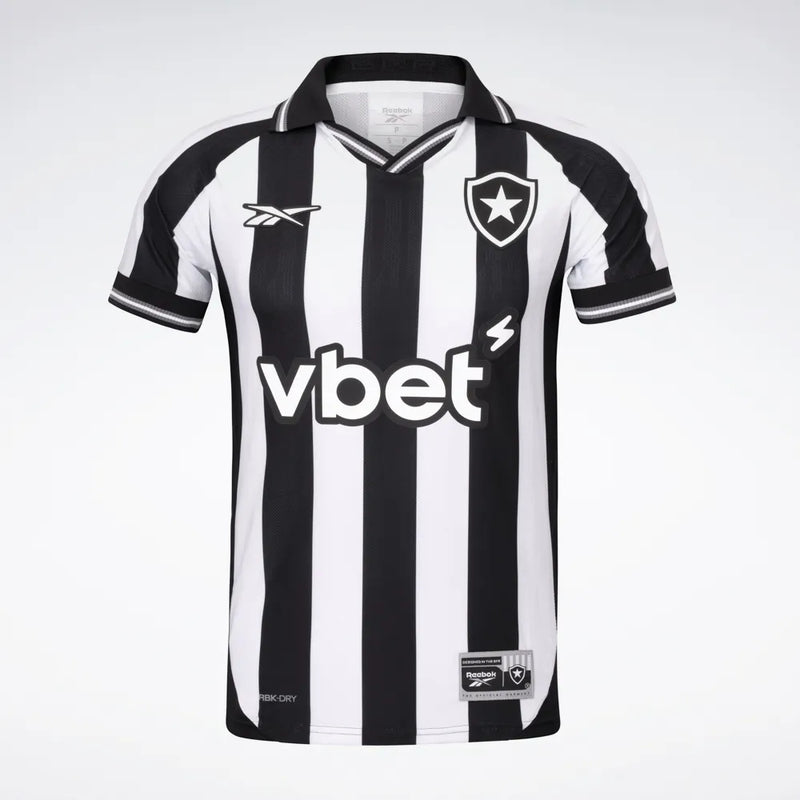 Camisa Botafogo Preta e Branca 1 Uniforme 2025/2026 - Modelo Torcedor