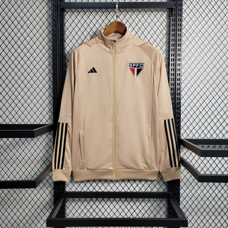 Agasalho de Frio São Paulo Bege 2023 - Jaqueta de Treino - Adidas