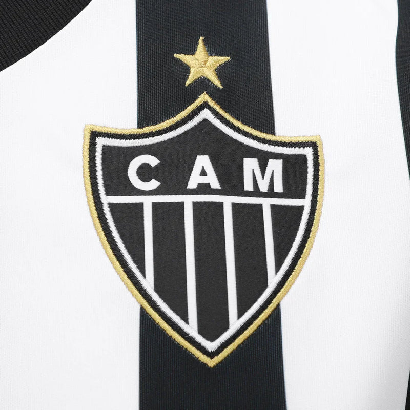Camisa Atletico Mineiro Feminina Home 2025/26 - Preta e Branca