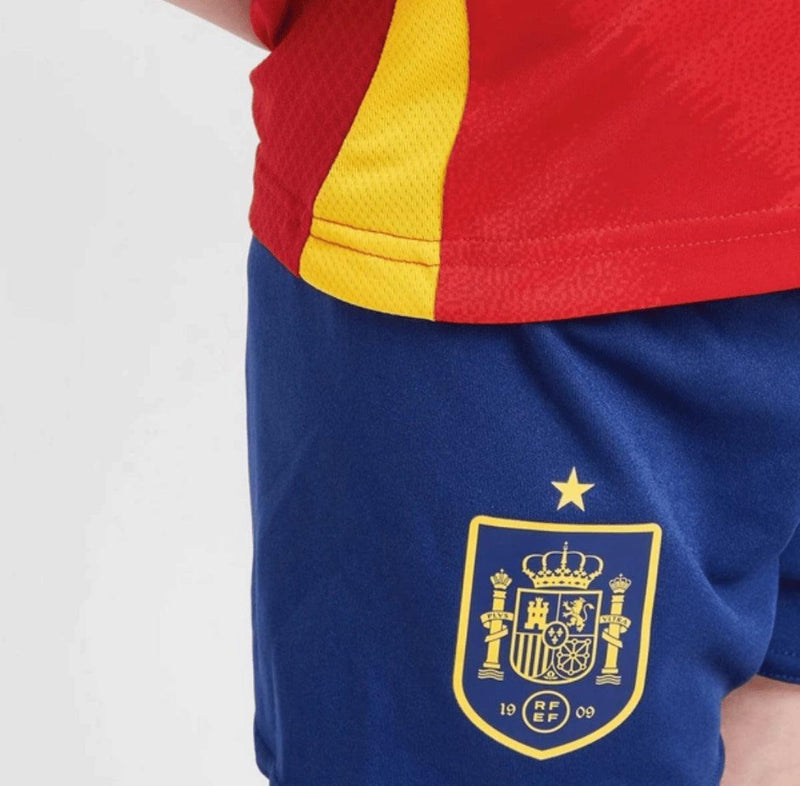 Conjunto Infantil Seleção Espanha l 2024 - Vermelho - Modelo Torcedor