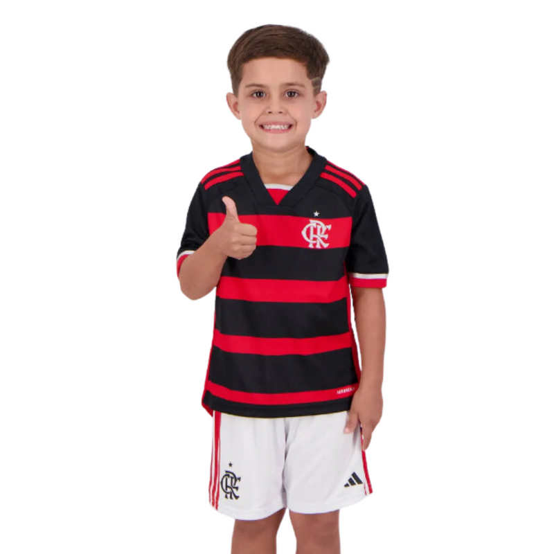 Kit infantil Flamengo Titular Uniforme 24/25 Adidas