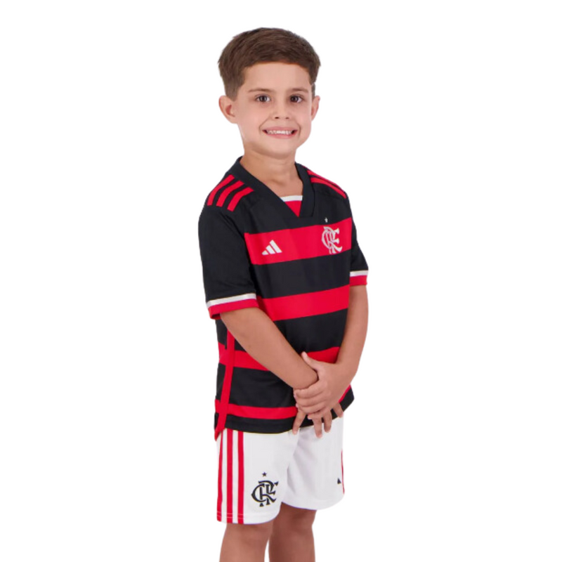 Kit infantil Flamengo Titular Uniforme 24/25 Adidas