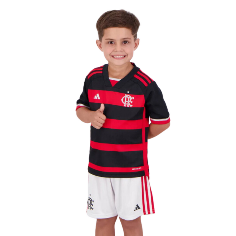 Kit infantil Flamengo Titular Uniforme 24/25 Adidas