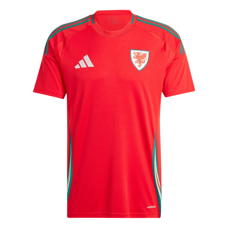 Camisa País de Gales Titular 24/25 - Adidas Torcedor Masculina