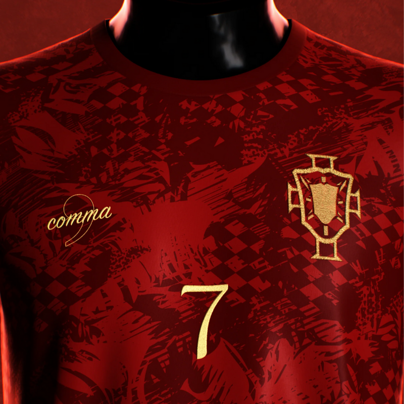 Camisa Portugal The Siu Cristiano Ronaldo 7 EURO 24/25 s/n° Torcedor Masculino - Vermelho