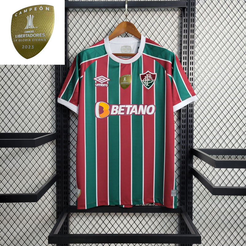 Camisa Fluminense 23/24 - Umbro Torcedor Masculina -PATCH CAMPEÃO DA LIBERTADORES