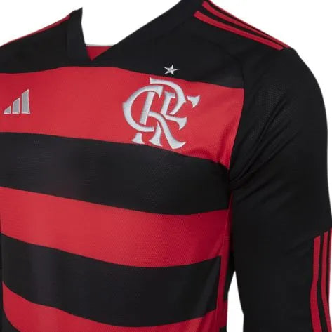 Camisa Flamengo Home 24/25 - Adidas Torcedor Masculina - Manga Longa