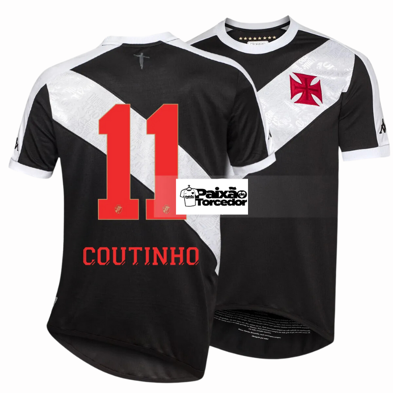 Camisa Coutinho 11 Vasco da Gama Titular 24/25 - Kappa Torcedor Masculina