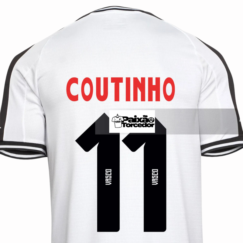 Camisa Coutinho 11 Vasco da Gama Reserva 24/25 - Kappa Torcedor Masculina