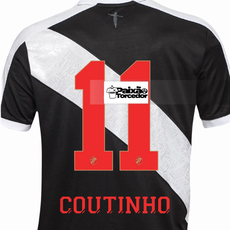 Camisa Coutinho 11 Vasco da Gama Titular 24/25 - Kappa Torcedor Masculina