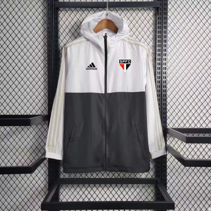 Corta Vento São Paulo Preto e Branco 2023- Adidas