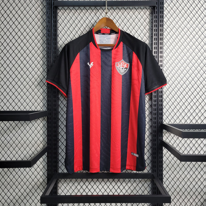 Camisa Vitoria Home 23/24 - Torcedor Masculina - Vermelha e Preta