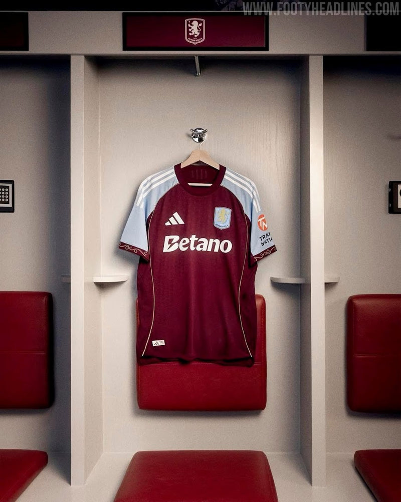 Camisa Aston Villa Home 2025/26 - Modelo Torcedor - Vermelho