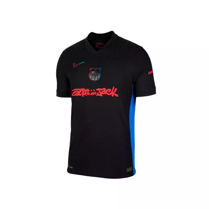 Camisa Barcelona Travis Scott Away 24/25 Jogador - Preta - Edição Limitada