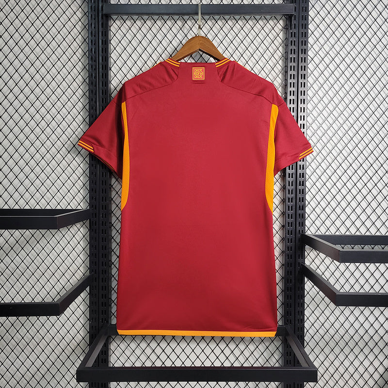 Camisa Roma l 2023/24 Vermelha - Modelo Torcedor