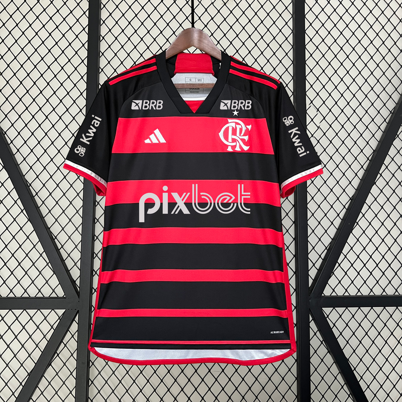 Camisa Flamengo Home 24/25 - Adidas Torcedor Masculina - Com Patrocinadores