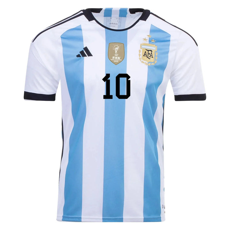 Camisa Argentina Patch Campeão Copa do Mundo 2022 - Adidas Torcedor Masculina
