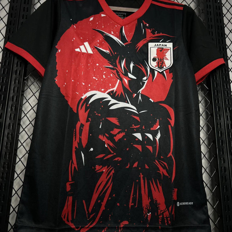 Camisa Japão Edição Dragon Ball Goku 2024 s/n° Torcedor Masculino - Vermelho e Preto