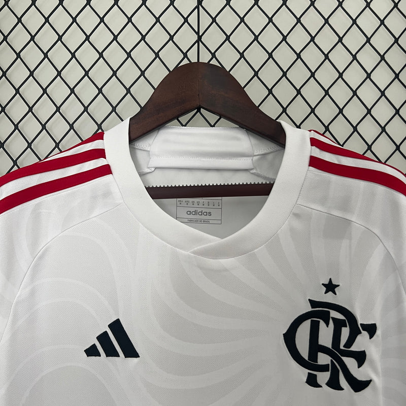 Camisa Flamengo II 24/25 - Branca - Lançamento Adidas Torcedor Feminina