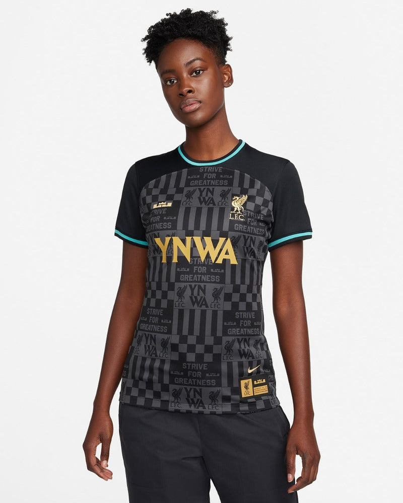 Camisa Liverpool x LeBron 2024 Torcedor Nike Feminina - Preta