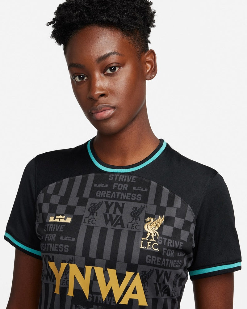 Camisa Liverpool x LeBron 2024 Torcedor Nike Feminina - Preta