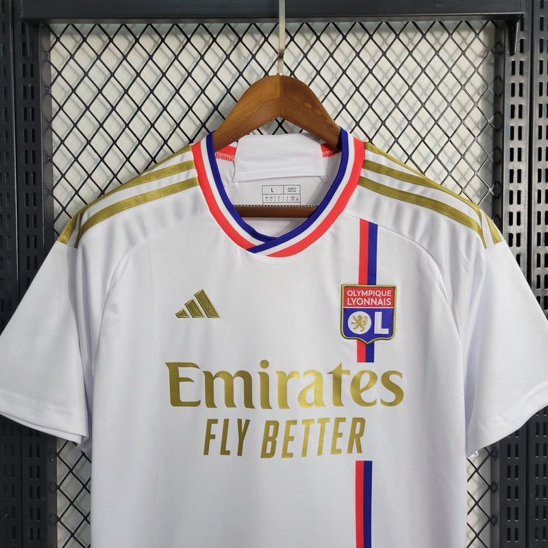 Camisa Lyon l 2023/24 Branca - Modelo Torcedor