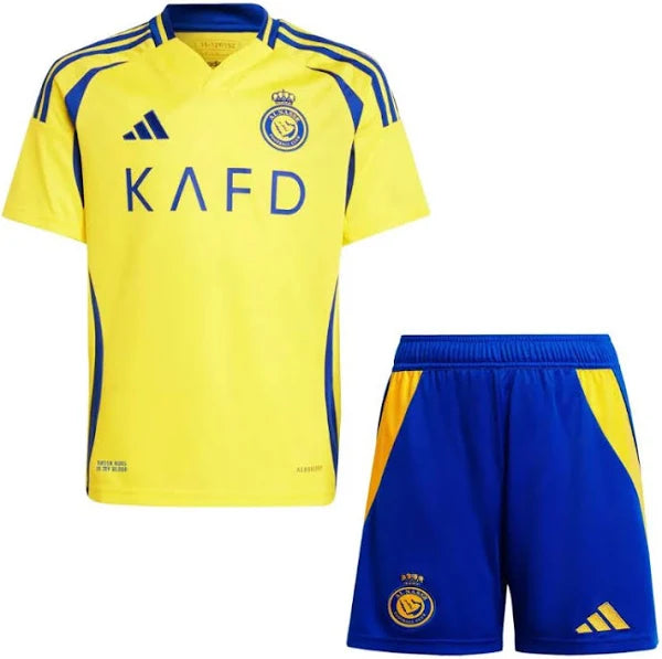 Kit Infantil CR7 - Al Nassr Cristiano Ronaldo 7 - 2025 - Amarelo