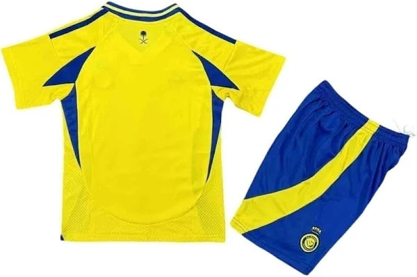 Kit Infantil CR7 - Al Nassr Cristiano Ronaldo 7 - 2025 - Amarelo