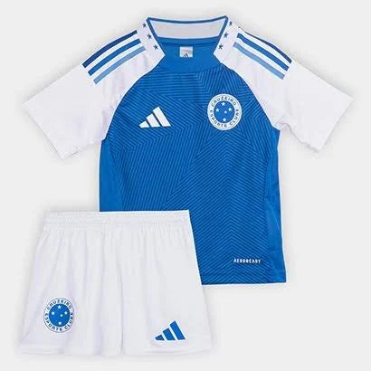 Kit Infantil Cruzeiro Titular 2025/26 - Adidas Torcedor - Azul