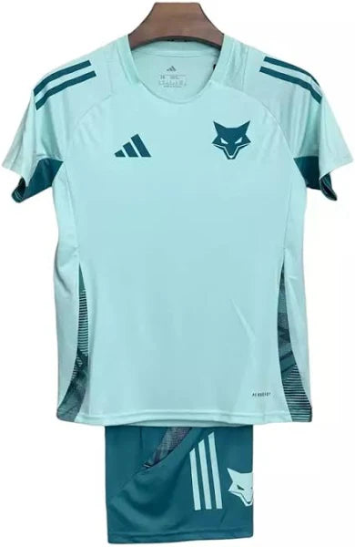 Kit Infantil Cruzeiro Treino 2025/26 - Adidas Torcedor - Azul Claro