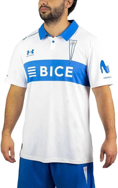 Camisa Universidade Católica Home 23/24 - Torcedor Under Armour Masculina - Branco