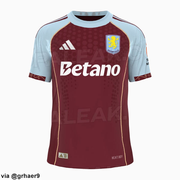 Camisa Aston Villa Home 2025/26 - Modelo Torcedor - Vermelho