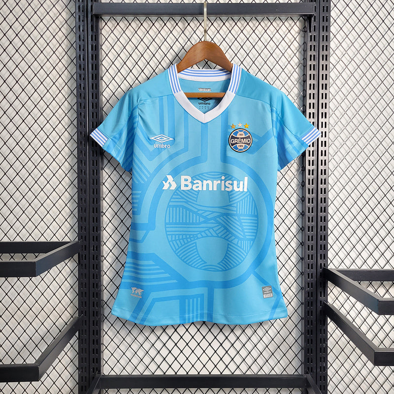 Camisa Gremio 3 uniforme 23/24 Umbro Torcedor Feminina - Azul Claro