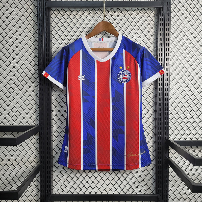 Camisa Bahia 2 uniforme 23/24 - Torcedor Feminina - Vermelha e Azul