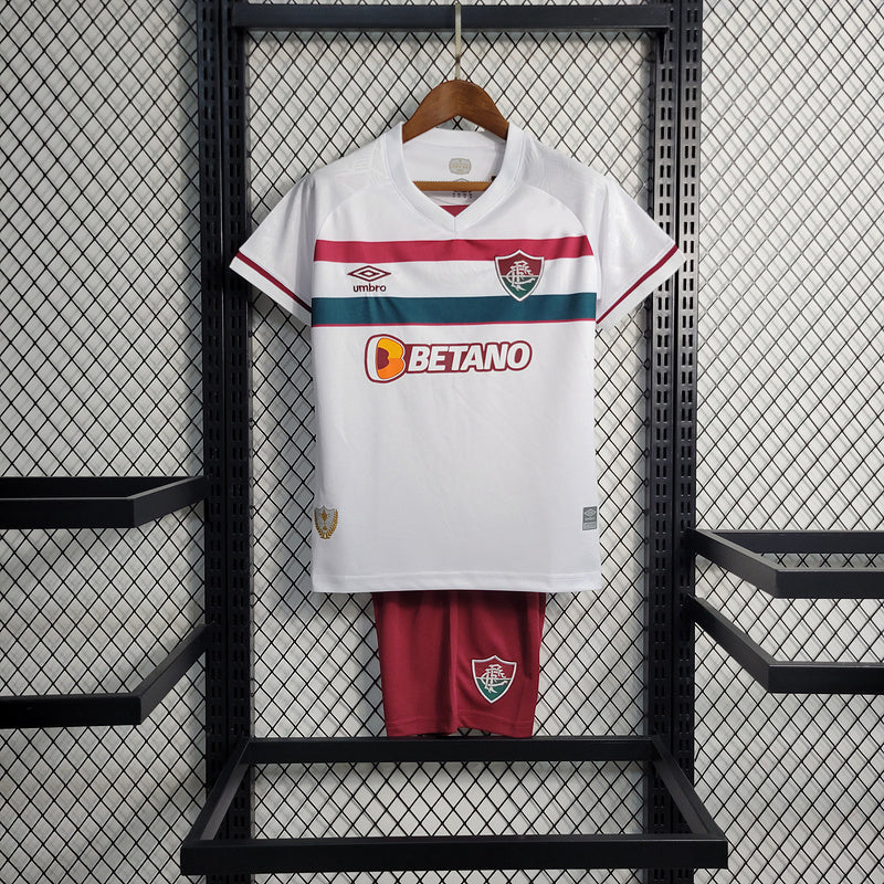 Kit Infantil Fluminense Away 23/24 - Umbro Torcedor - Branco