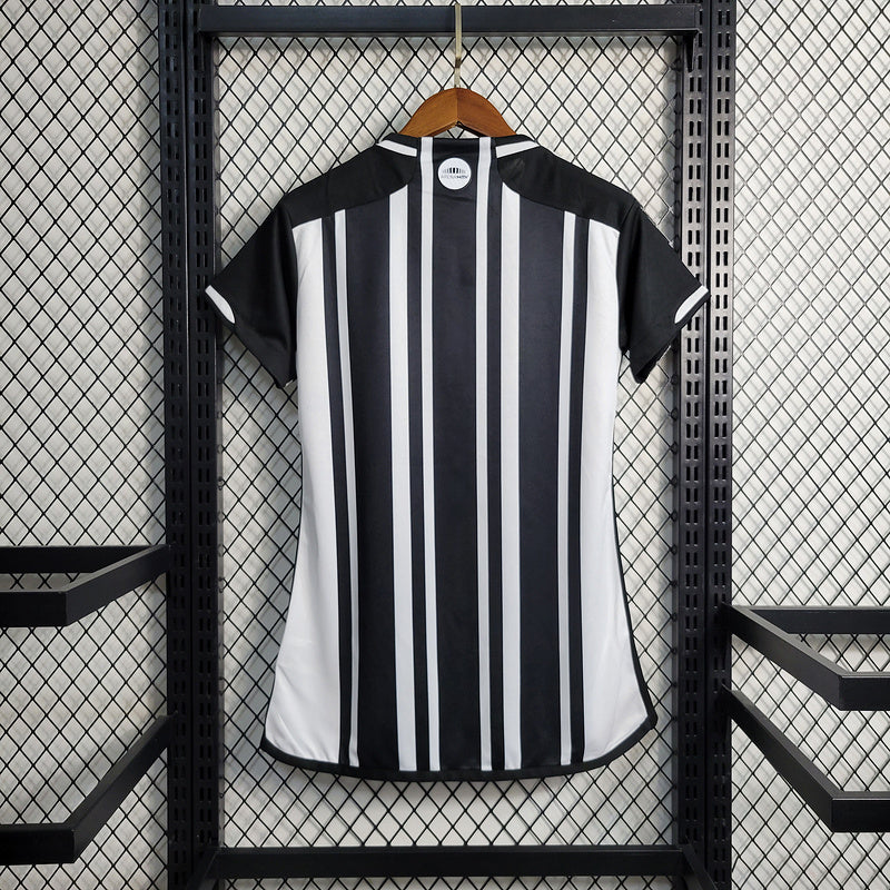 Camisa Atlético Mineiro 1 Uniforme 23/24 - Adidas Feminina - Preta e Branca