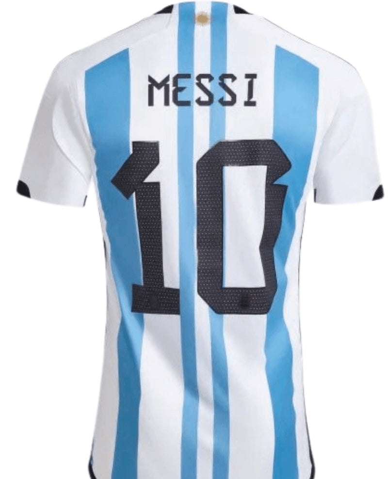 Camisa Argentina Copa do Mundo I 22/23 - Adidas Torcedor Masculina Personalizada MESSI N° 10 - FutStore Oficial!