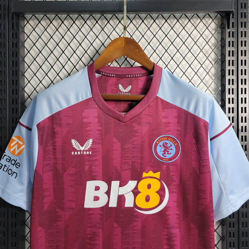 Camisa Aston Villa Home 23/24 Castore Torcedor Masculina - Lançamento - FutStore Oficial!