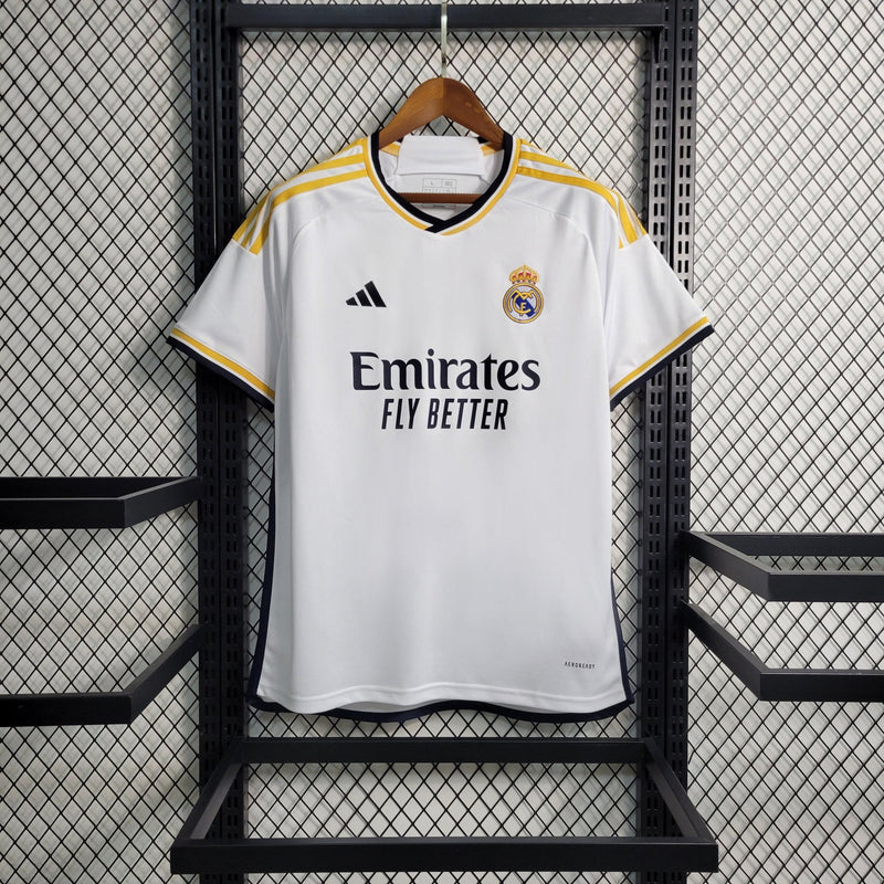 CAMISA I REAL MADRID 23/24 ADIDAS VERSÃO TORCEDOR BRANCA - FutStore Oficial!