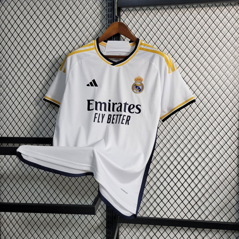 CAMISA I REAL MADRID 23/24 ADIDAS VERSÃO TORCEDOR BRANCA - FutStore Oficial!