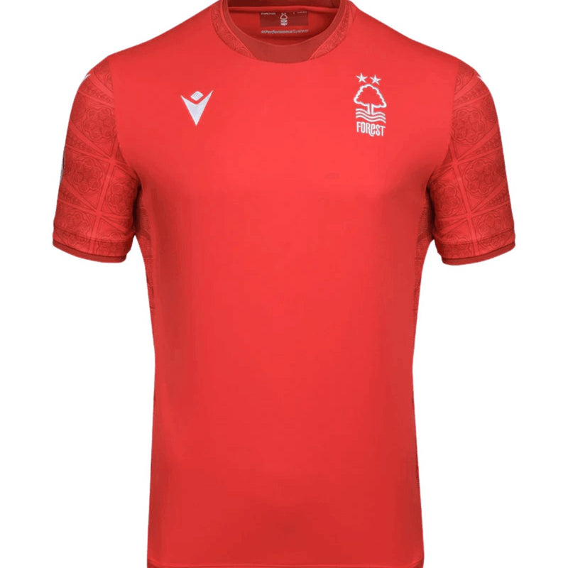 Camisa Nottingham Forest I 22/23 - Macron Torcedor Masculina - Vermelho - FutStore Oficial!