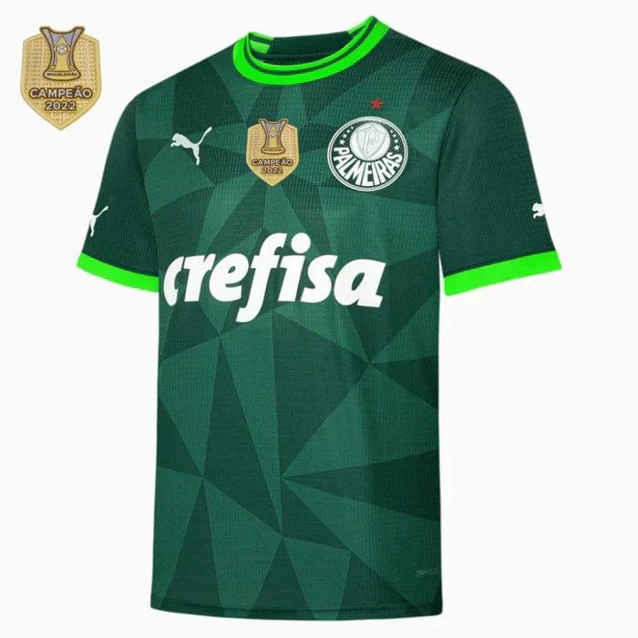 Camisa Palmeiras I 2023/24 - Patche Campeão Brasileiro 2022 - Torcedor Puma Masculino - FutStore Oficial!