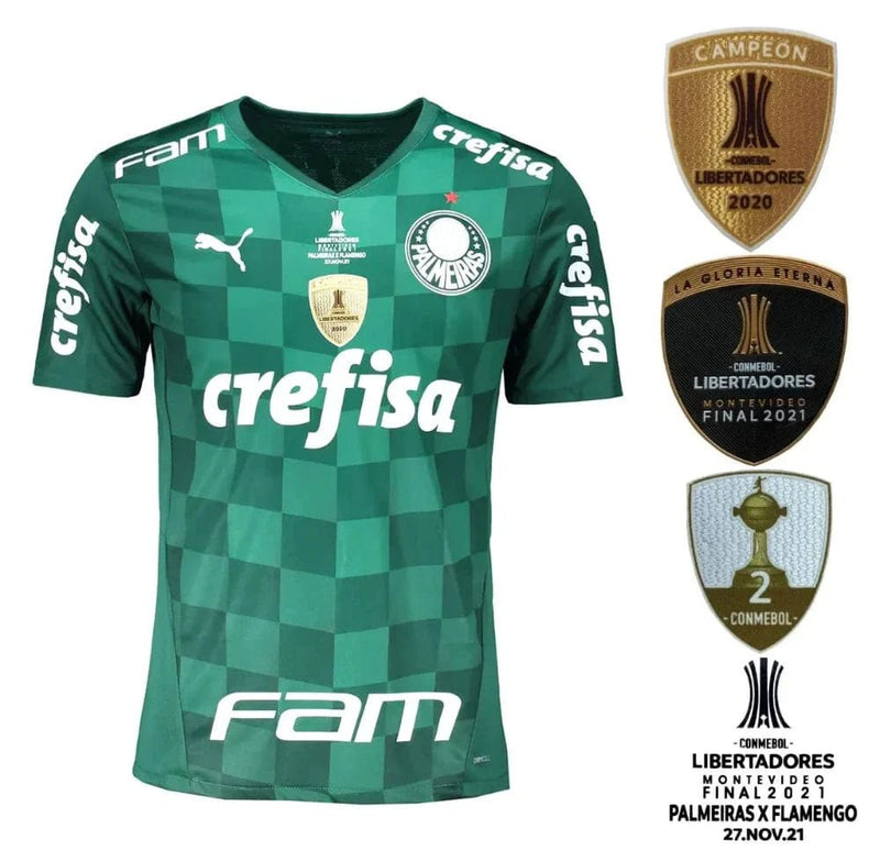 Camisa Palmeiras I 21/21 Final Montevideo 2021 com todos Patchs - Puma Torcedr Masculina - FutStore Oficial!