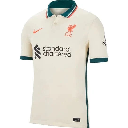 Camisa Polo Liverpool 21/22 - Nike Torcedor Masculina - Bege - FutStore Oficial!