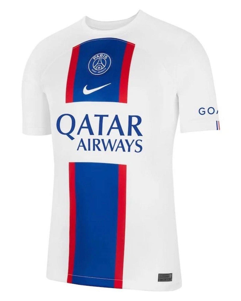 Camisa PSG III 22/23 - Nike Torcedor Masculina - Branca Azul e vermelho - FutStore Oficial!