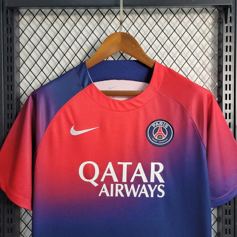 Camisa PSG Treino Vermelha e Azul 23/24 - FutStore Oficial!