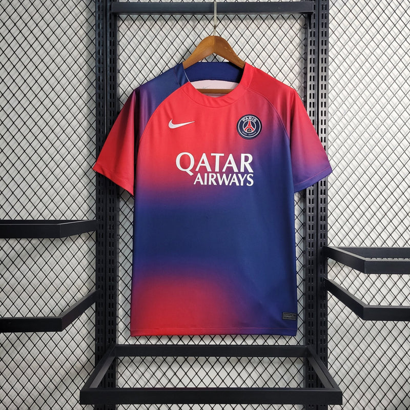 Camisa PSG Treino Vermelha e Azul 23/24 - FutStore Oficial!